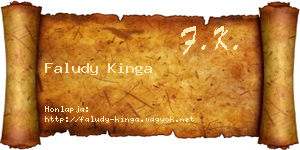 Faludy Kinga névjegykártya